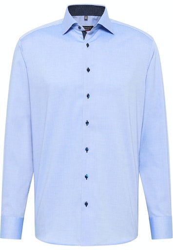 Hemden lange mouw blauw ETERNA