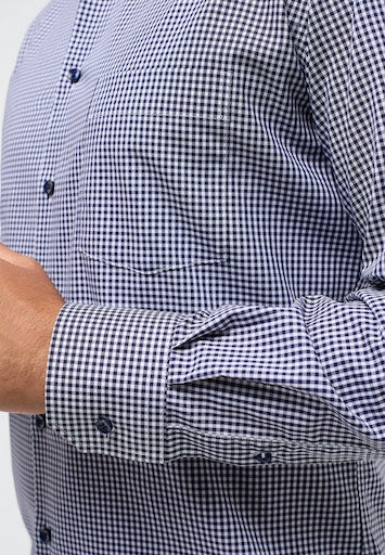 Hemden lange mouw blauw ETERNA