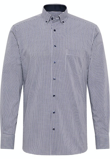 Hemden lange mouw blauw ETERNA