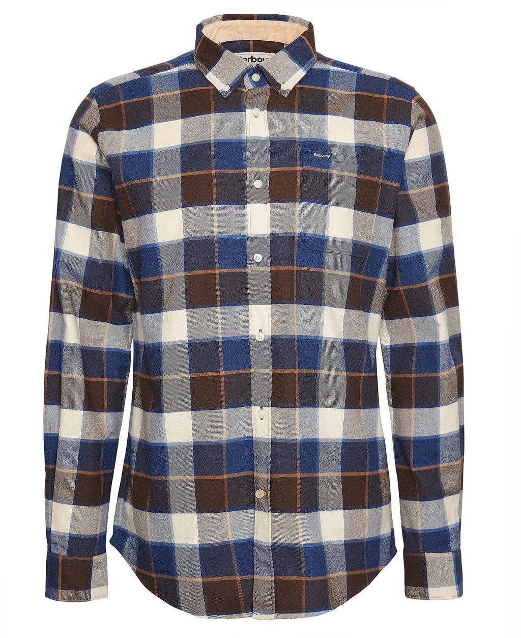 Hemden lange mouw beige Barbour