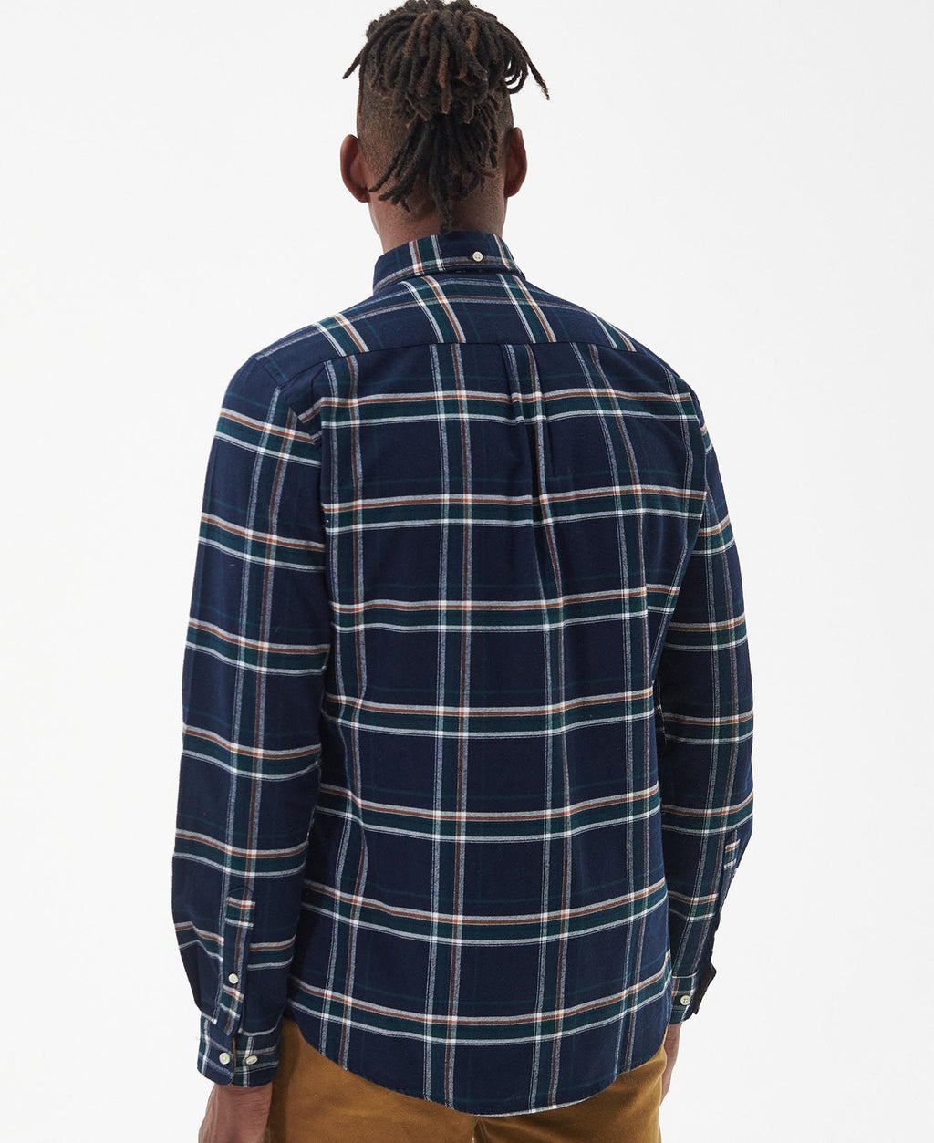 Hemden lange mouw blauw Barbour