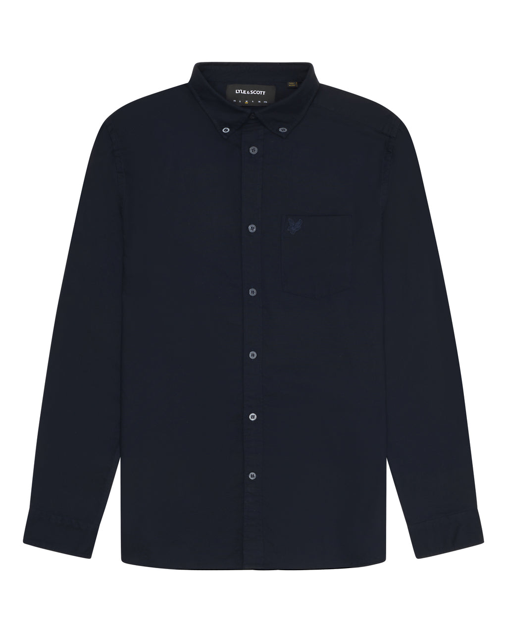 Hemden lange mouw navy Lyle & Scott