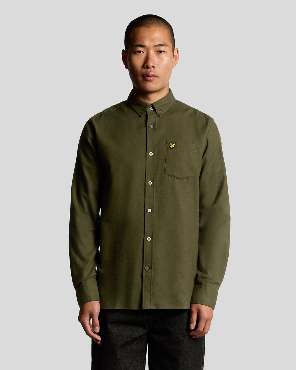Hemden lange mouw groen Lyle & Scott