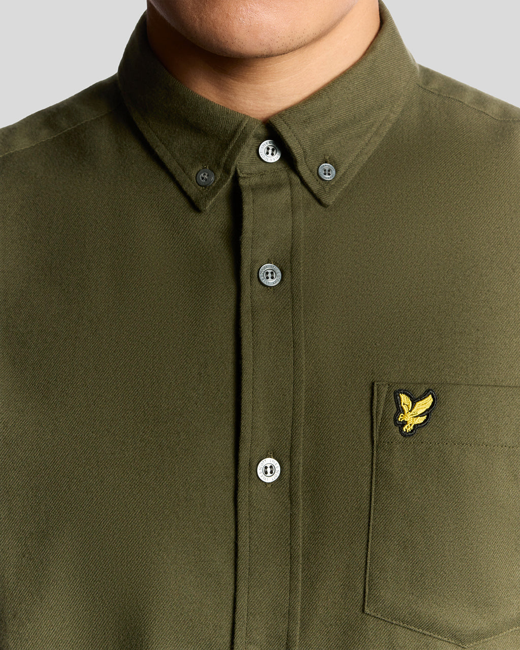 Hemden lange mouw groen Lyle & Scott