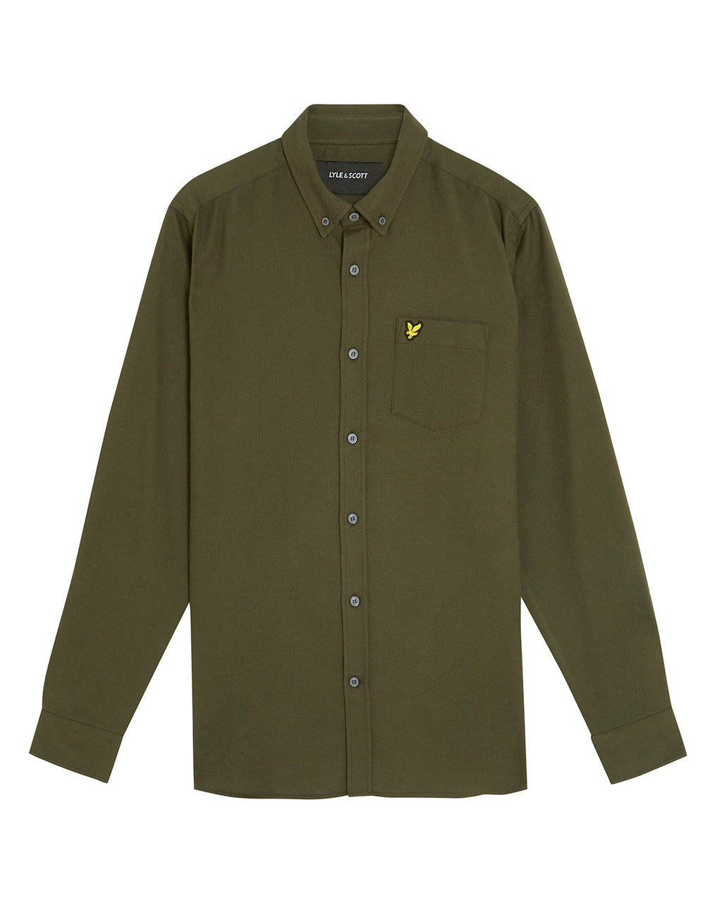 Hemden lange mouw groen Lyle & Scott