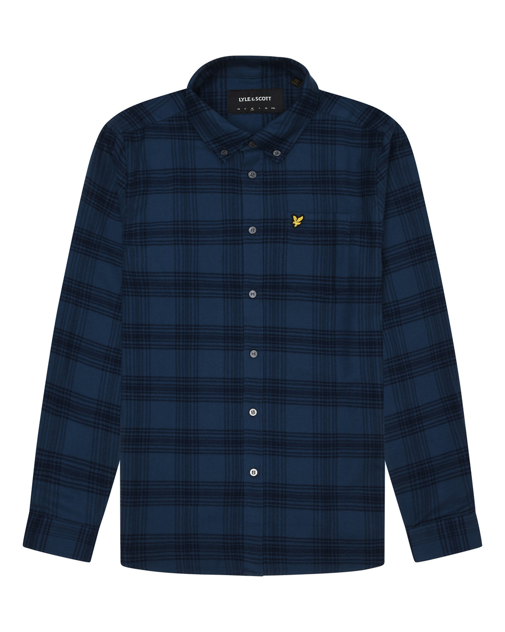 Hemden lange mouw navy Lyle & Scott