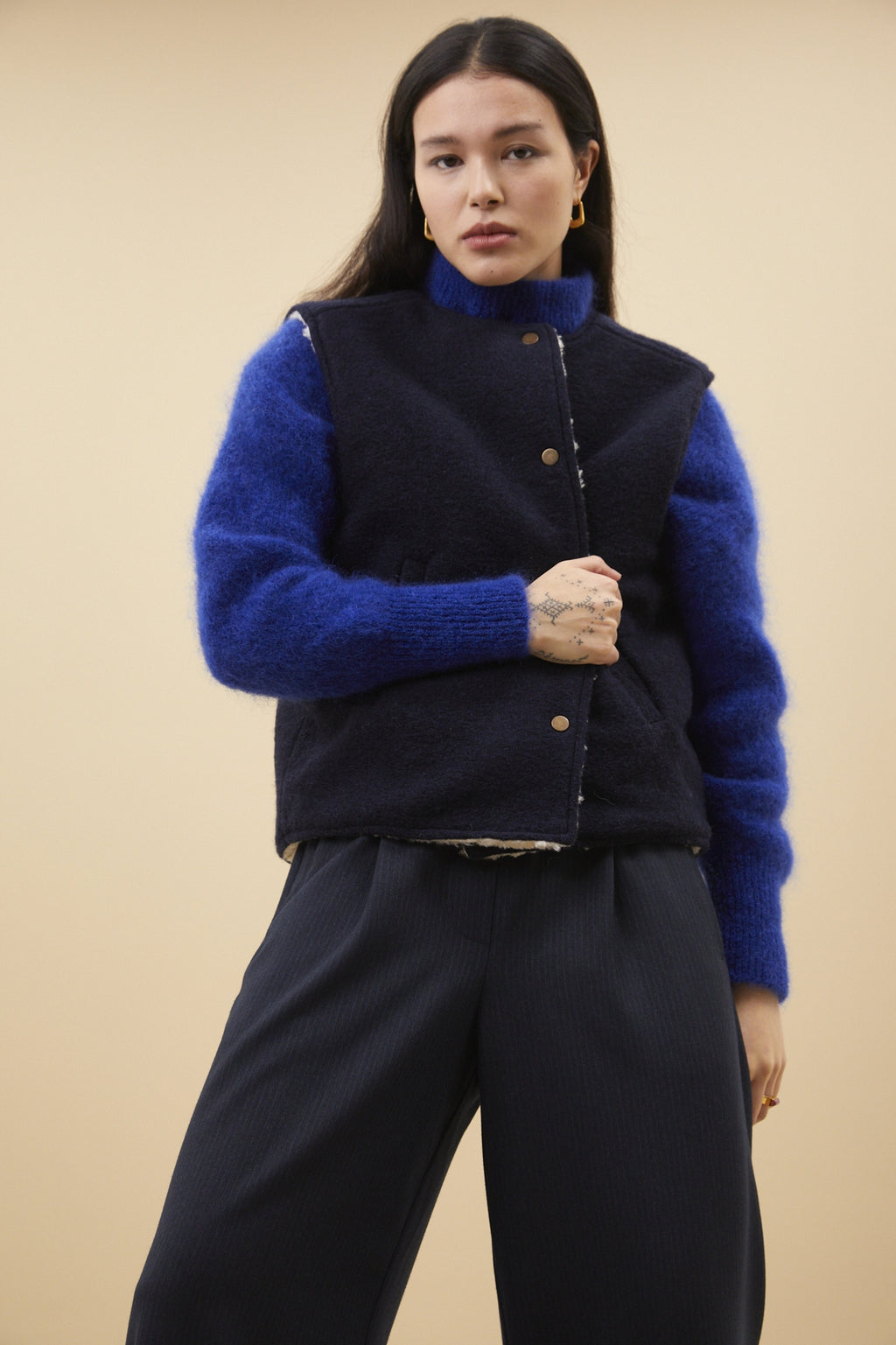 Bodywarmers navy by-bar