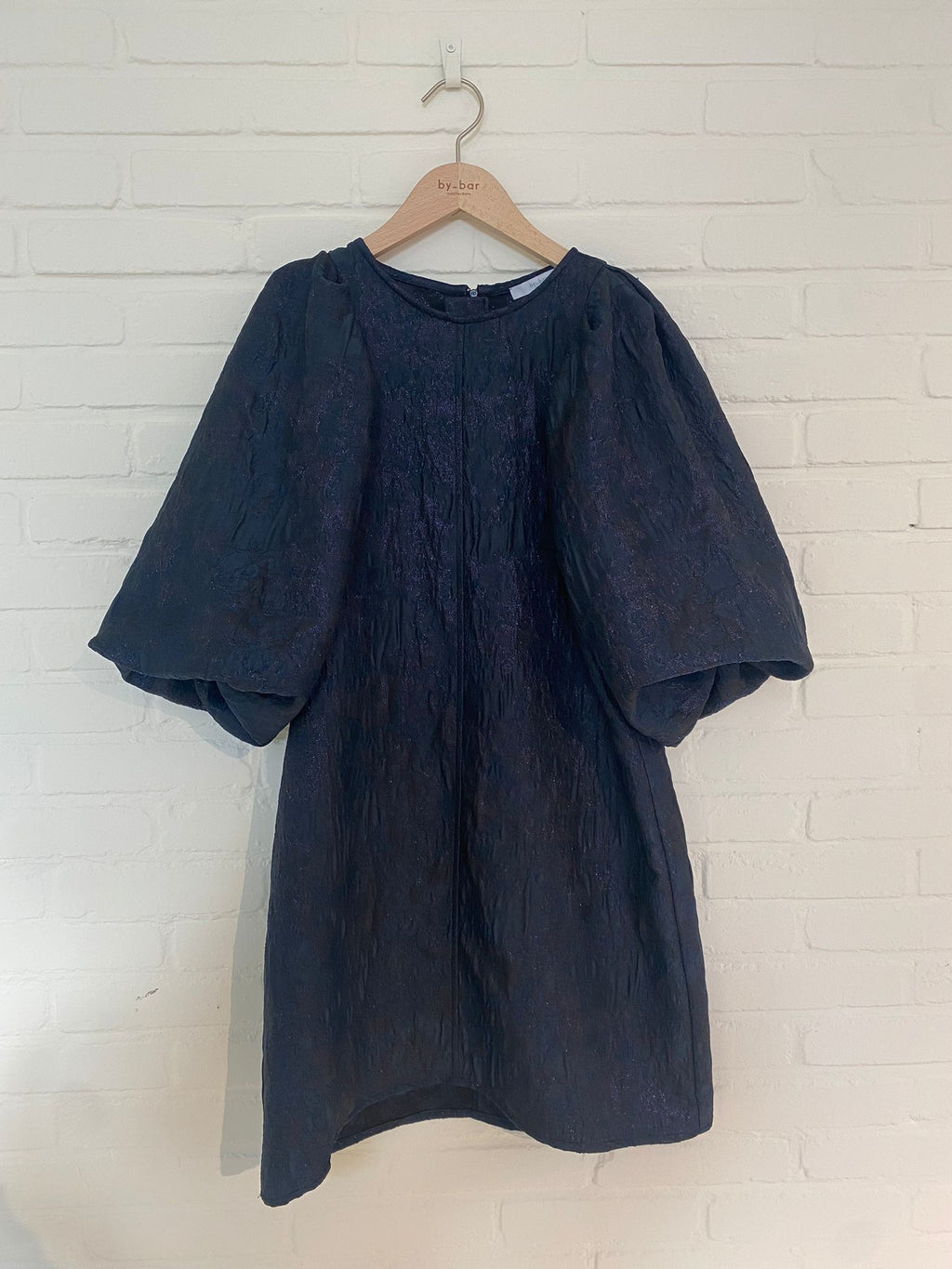 Jurken lange mouw navy by-bar