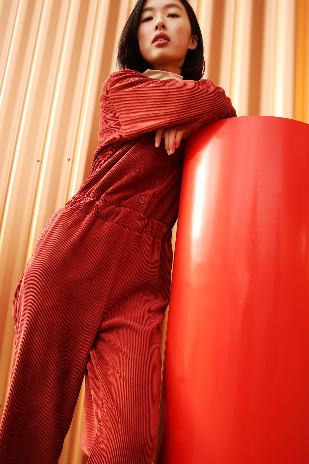 Jumpsuits lange mouw rood Hampton Bays