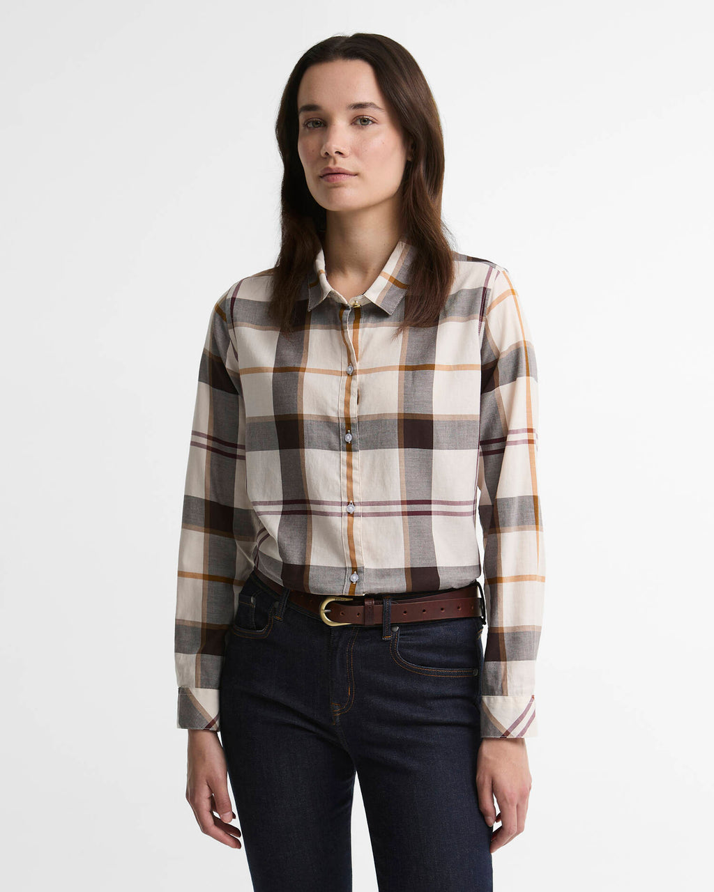 Blouses lange mouw beige Barbour