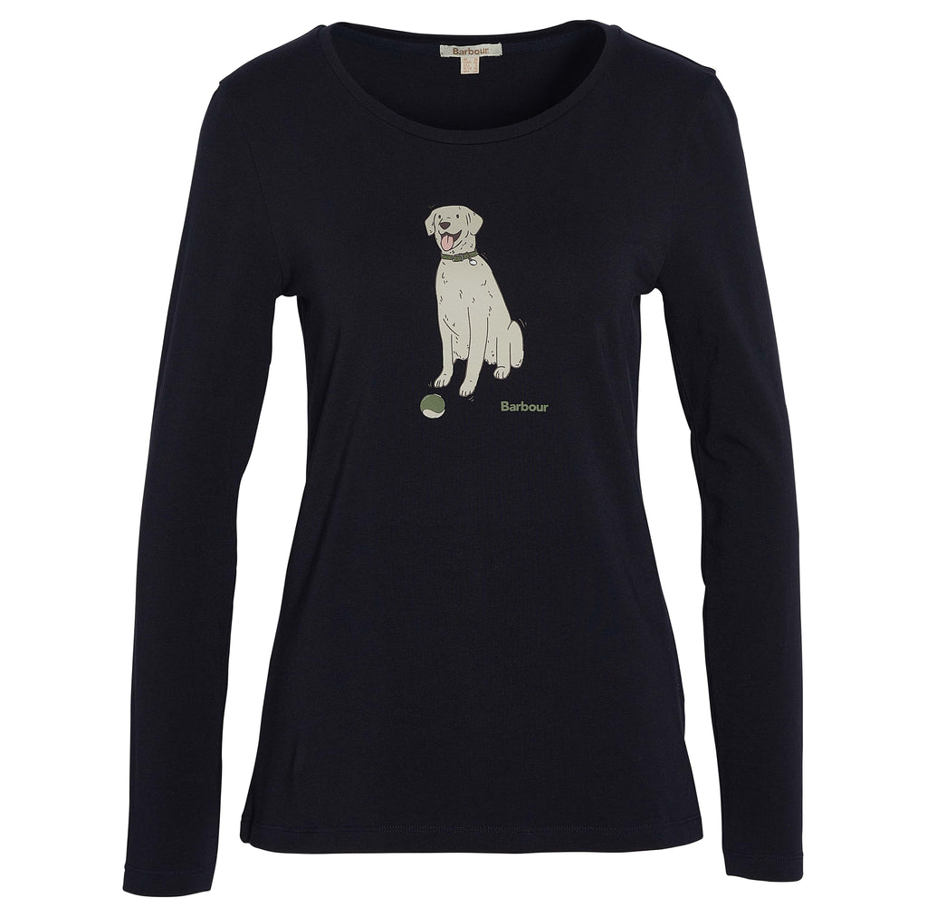 T-shirts lange mouw navy Barbour