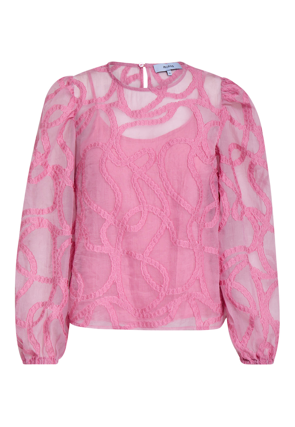 Blouses lange mouw roze Minus