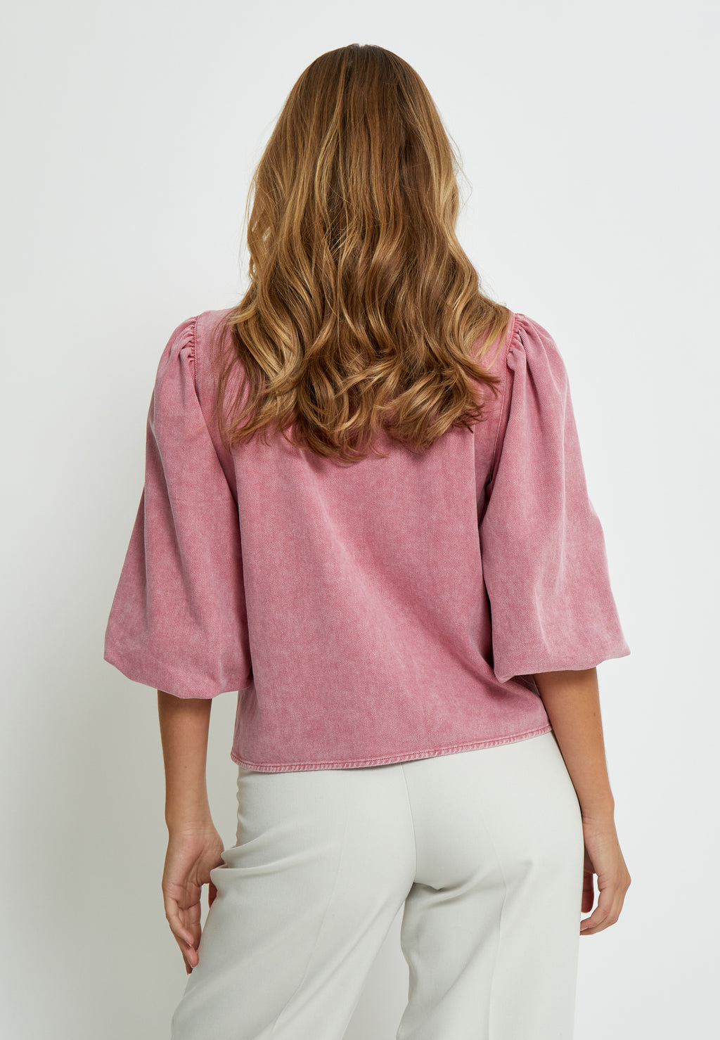 Blouses lange mouw roze Minus