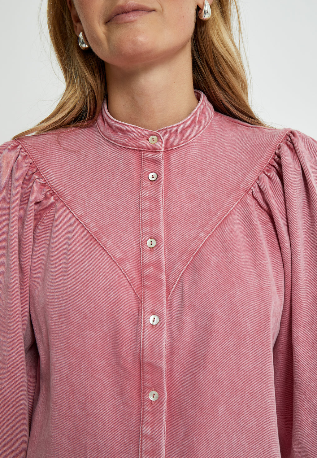 Blouses lange mouw roze Minus