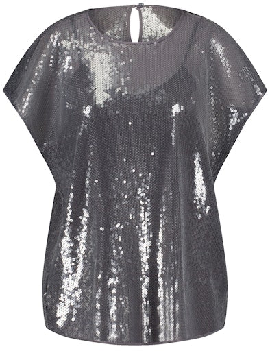 Blouses korte mouw zilver GERRY WEBER