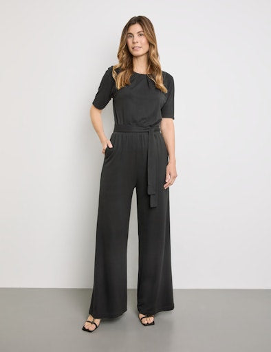 Jumpsuits korte mouw zwart GERRY WEBER