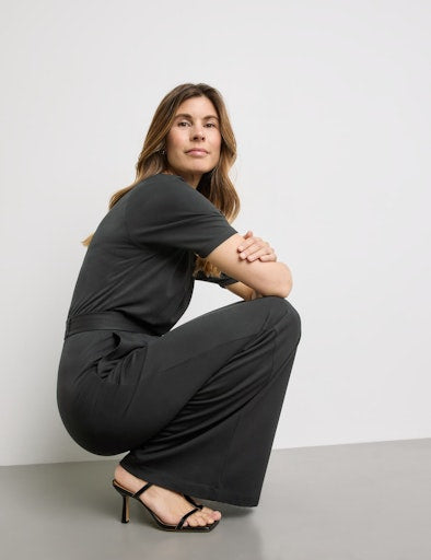 Jumpsuits korte mouw zwart GERRY WEBER
