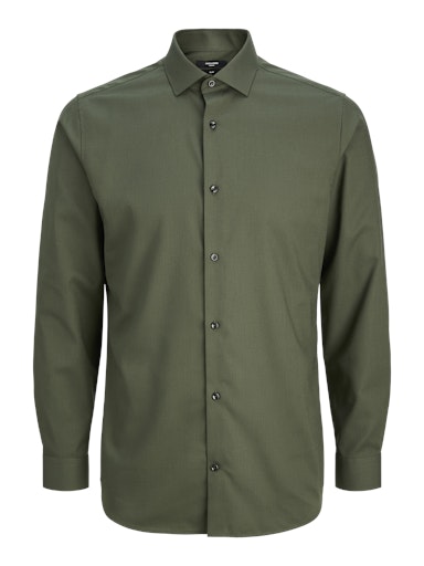 Hemden lange mouw groen JACK & JONES