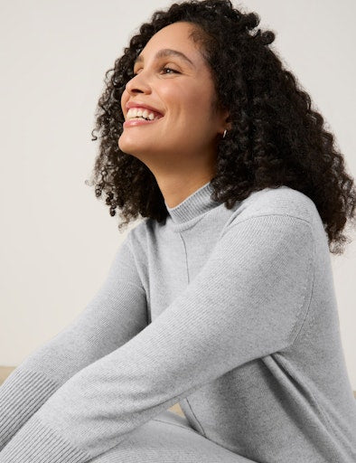 Jurken lange mouw grijs GERRY WEBER