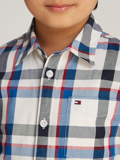 Hemden lange mouw blauw Tommy Hilfiger