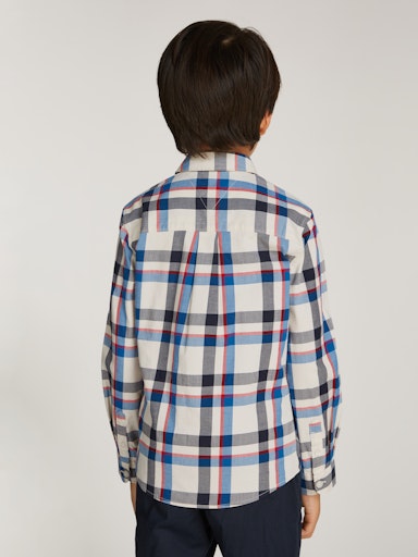 Hemden lange mouw blauw Tommy Hilfiger