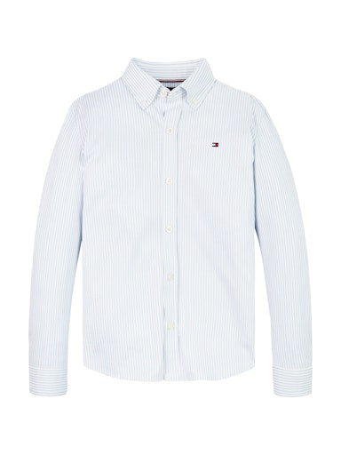 Hemden lange mouw blauw Tommy Hilfiger