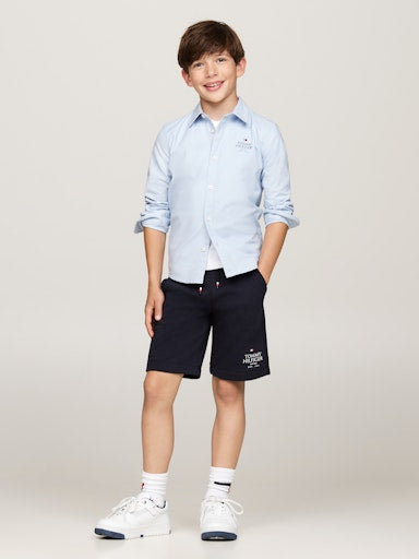 Hemden lange mouw blauw Tommy Hilfiger