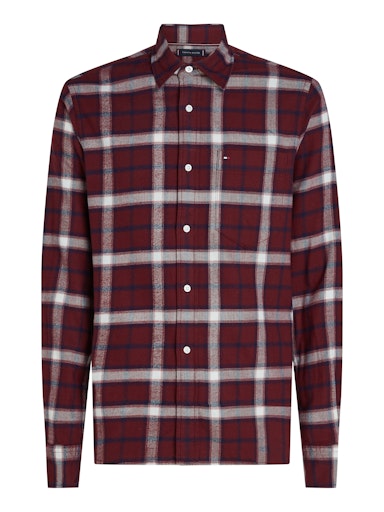 Hemden lange mouw rood Tommy Hilfiger