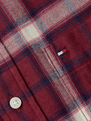Hemden lange mouw rood Tommy Hilfiger