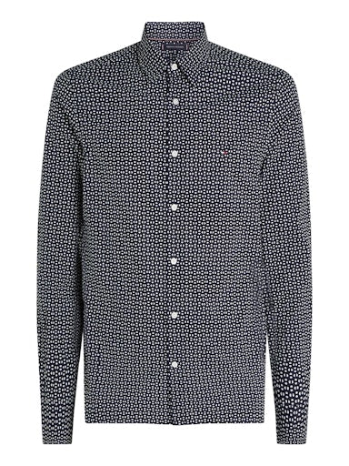 Hemden lange mouw blauw Tommy Hilfiger