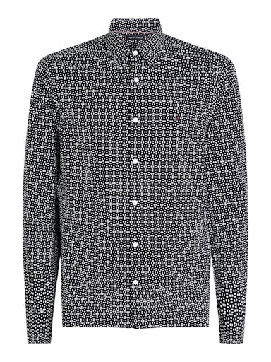 Hemden lange mouw blauw Tommy Hilfiger