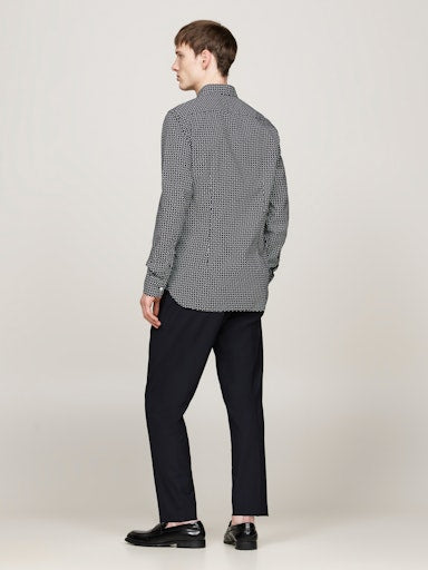 Hemden lange mouw blauw Tommy Hilfiger