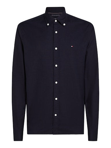 Hemden lange mouw navy Tommy Hilfiger
