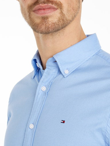 Hemden lange mouw blauw Tommy Hilfiger