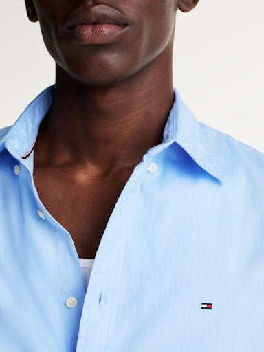 Hemden lange mouw blauw Tommy Hilfiger