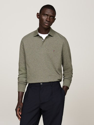 Polo's lange mouw groen Tommy Hilfiger