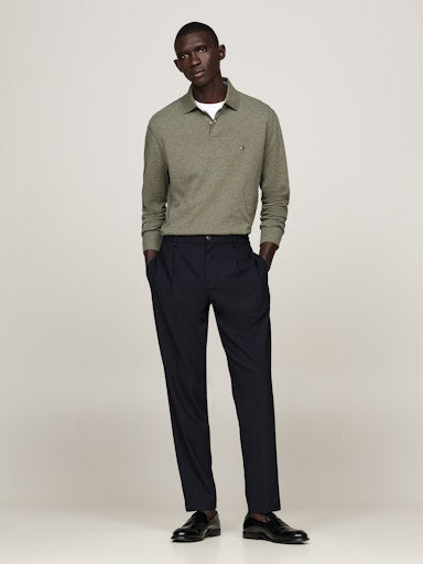 Polo's lange mouw groen Tommy Hilfiger