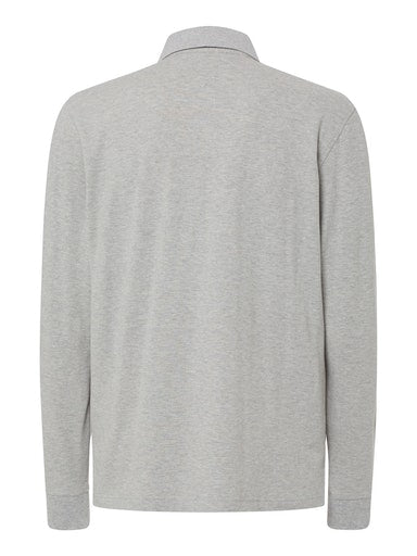 Polo's lange mouw grijs Tommy Hilfiger