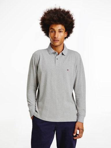 Polo's lange mouw grijs Tommy Hilfiger