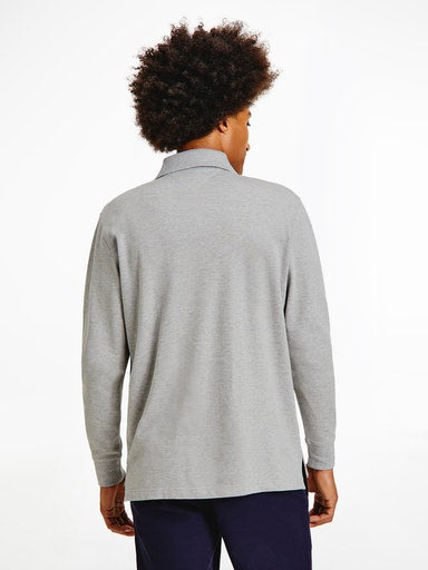 Polo's lange mouw grijs Tommy Hilfiger