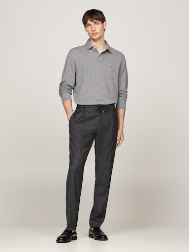 Polo's lange mouw grijs Tommy Hilfiger