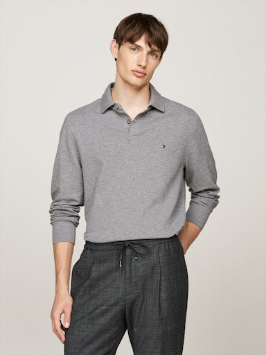 Polo's lange mouw grijs Tommy Hilfiger