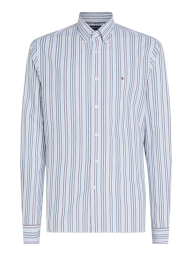 Hemden lange mouw blauw Tommy Hilfiger