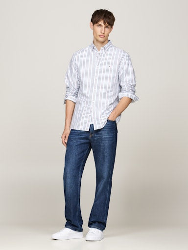 Hemden lange mouw blauw Tommy Hilfiger