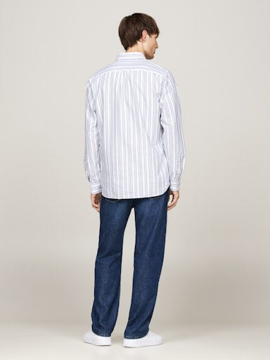 Hemden lange mouw blauw Tommy Hilfiger