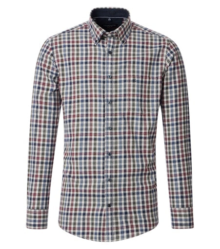 Hemden lange mouw blauw Casa Moda