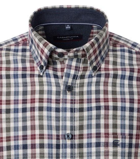 Hemden lange mouw blauw Casa Moda