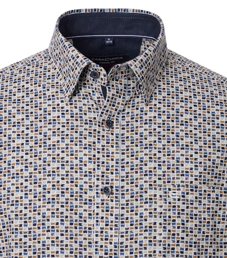 Hemden lange mouw blauw Casa Moda