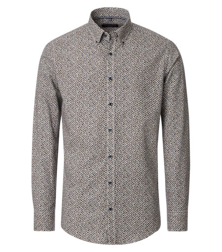 Hemden lange mouw bruin Casa Moda