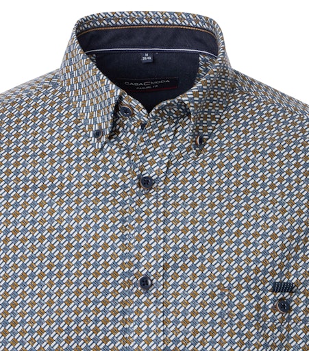 Hemden lange mouw blauw Casa Moda